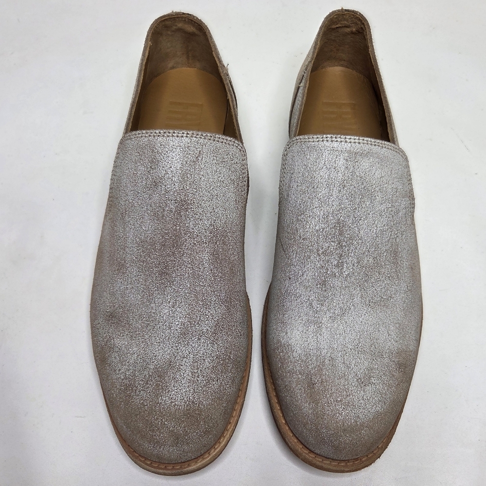 Frye Chris Venetian Slip-On Loafer Shoes Casual NWOB Distressed Mushroom Mens 9D - Picture 2 of 11